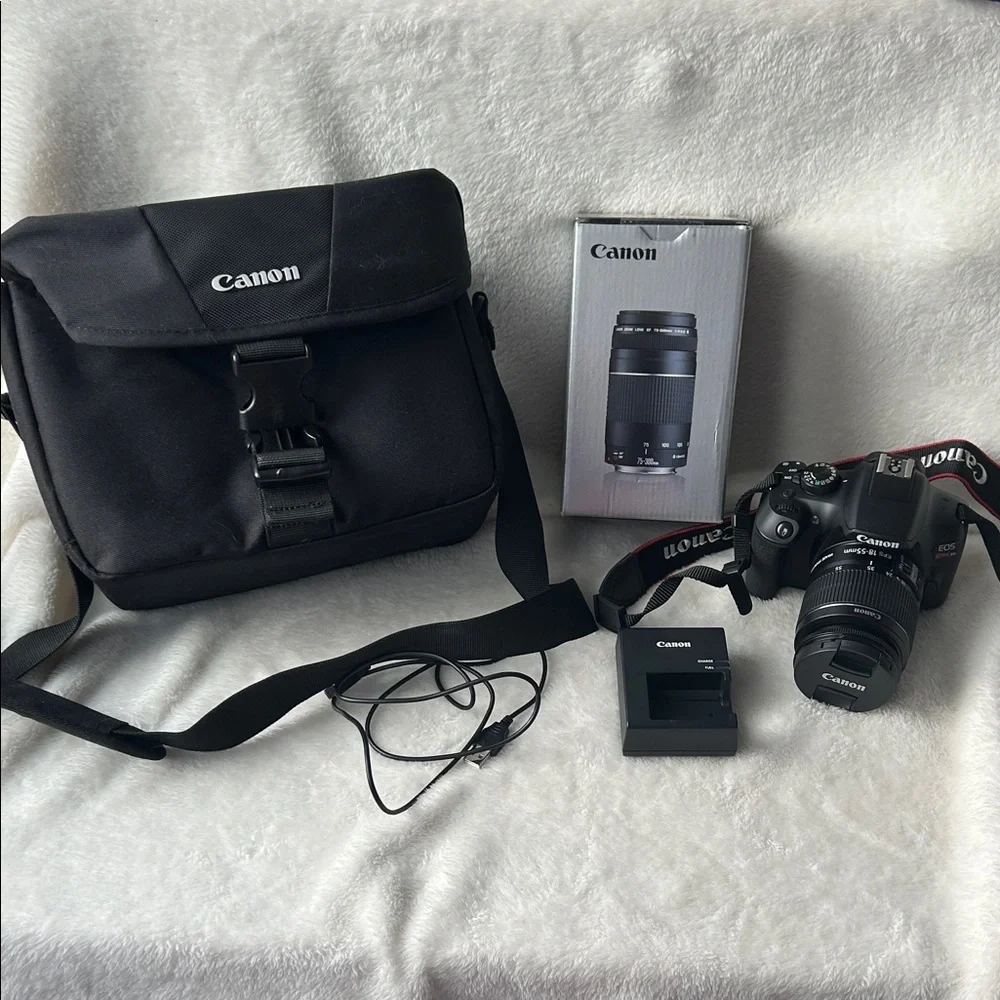 Canon EOS rebel T6 18OMP DSLR Camera Set with Bag and Charger